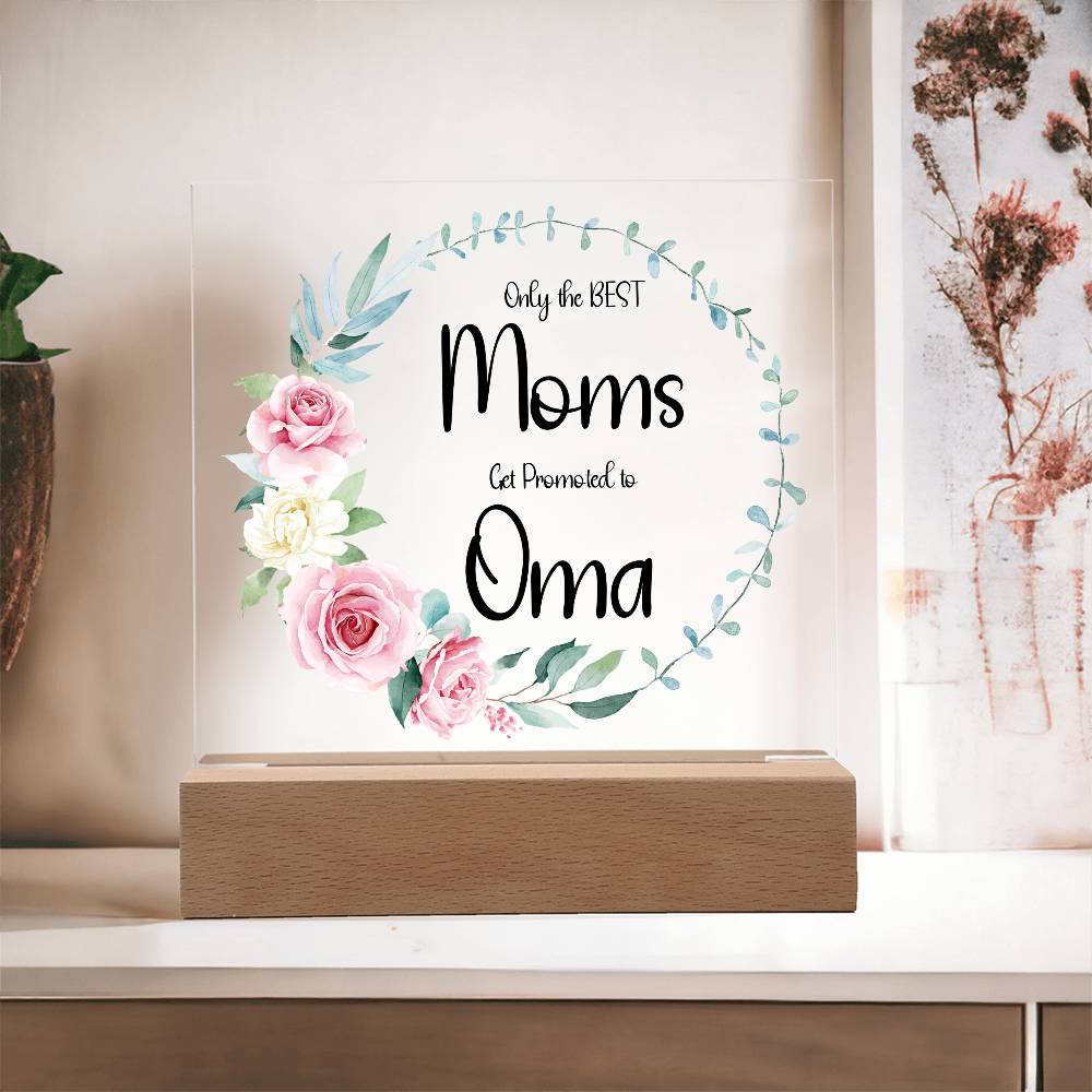 NEW GRANDMOTHER - Lighted Acrylic Plaque - Name can be Personalized