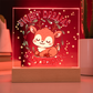 Personalized Christmas Night Light • Custom Baby Name Acrylic Nursery Lamp • Cute Reindeer Holiday Nightlight • Baby's First Christmas Gift • Kids Room Decor