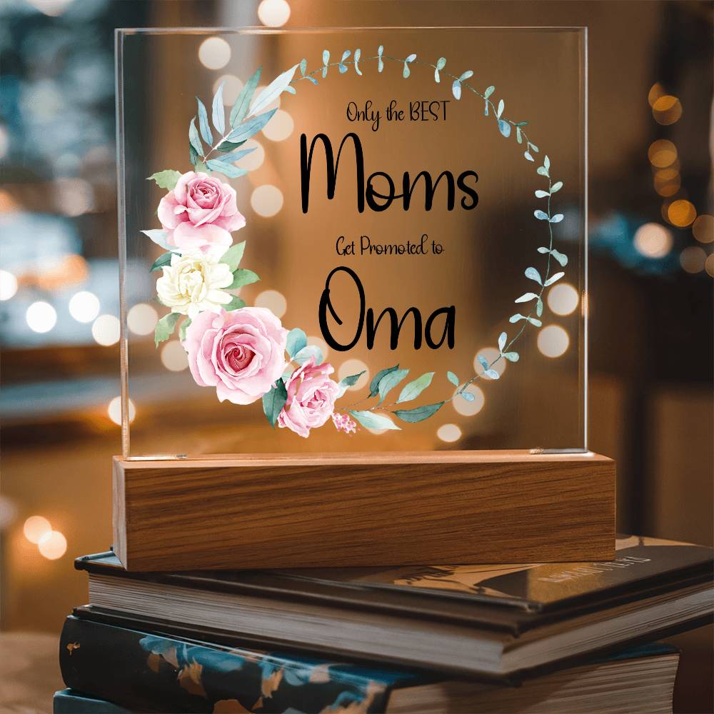 NEW GRANDMOTHER - Lighted Acrylic Plaque - Name can be Personalized