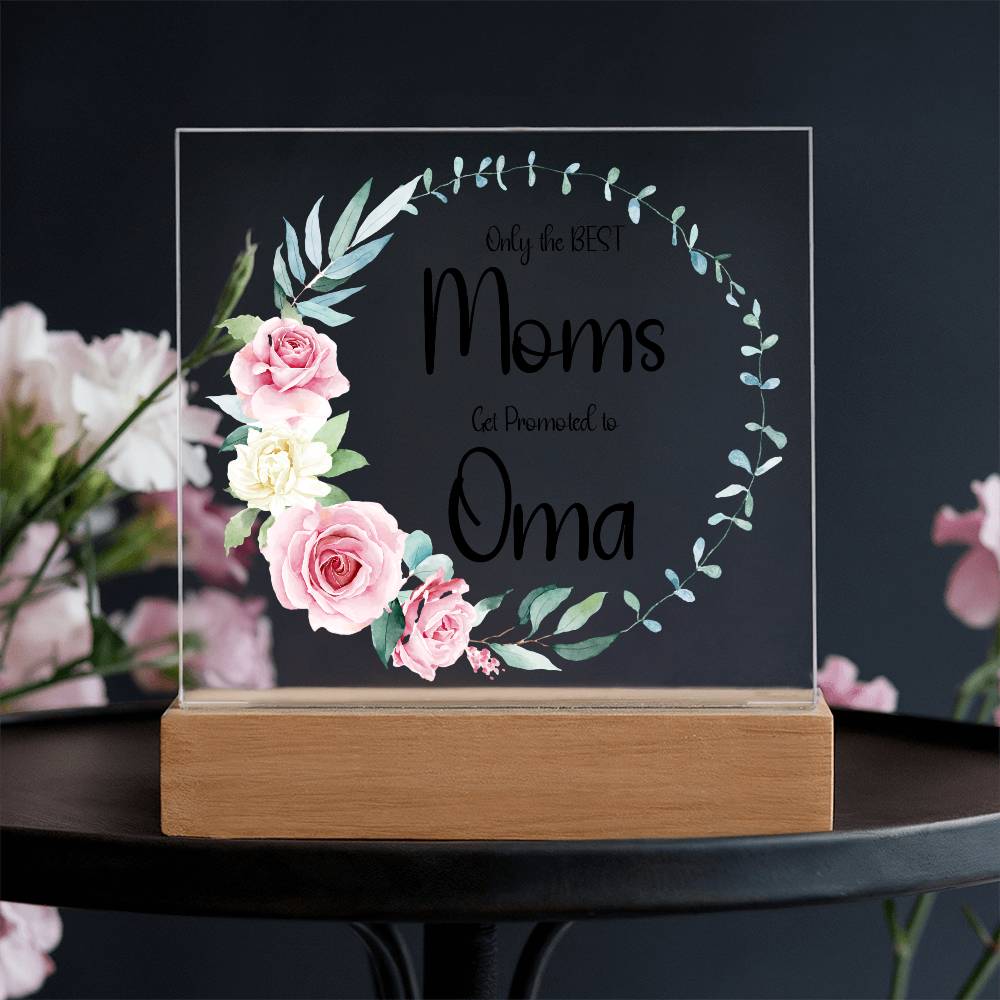 NEW GRANDMOTHER - Lighted Acrylic Plaque - Name can be Personalized