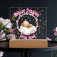 Personalized Baby Night Light • Custom Name Acrylic Nursery Lamp • Sweet Dreams Bear Nightlight • Pink Floral Baby Gift • Girls Room Decor • Newborn Keepsake