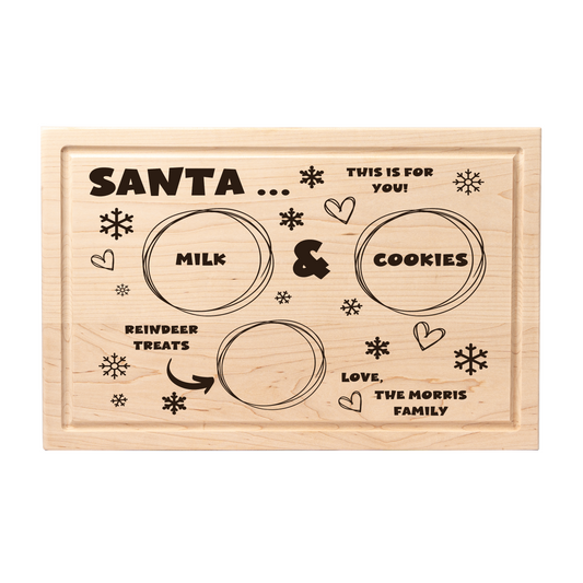 Personalized - COOKIES FOR SANTA - Cutting Board
