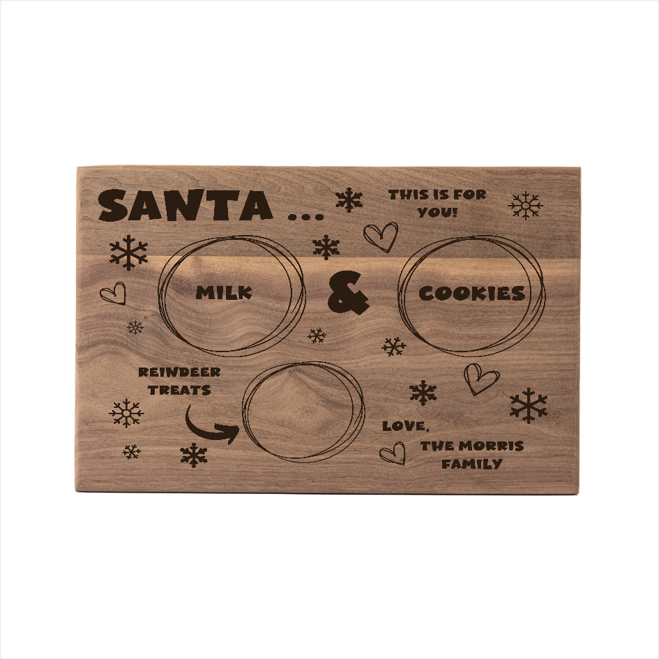 Personalized - COOKIES FOR SANTA - Cutting Board