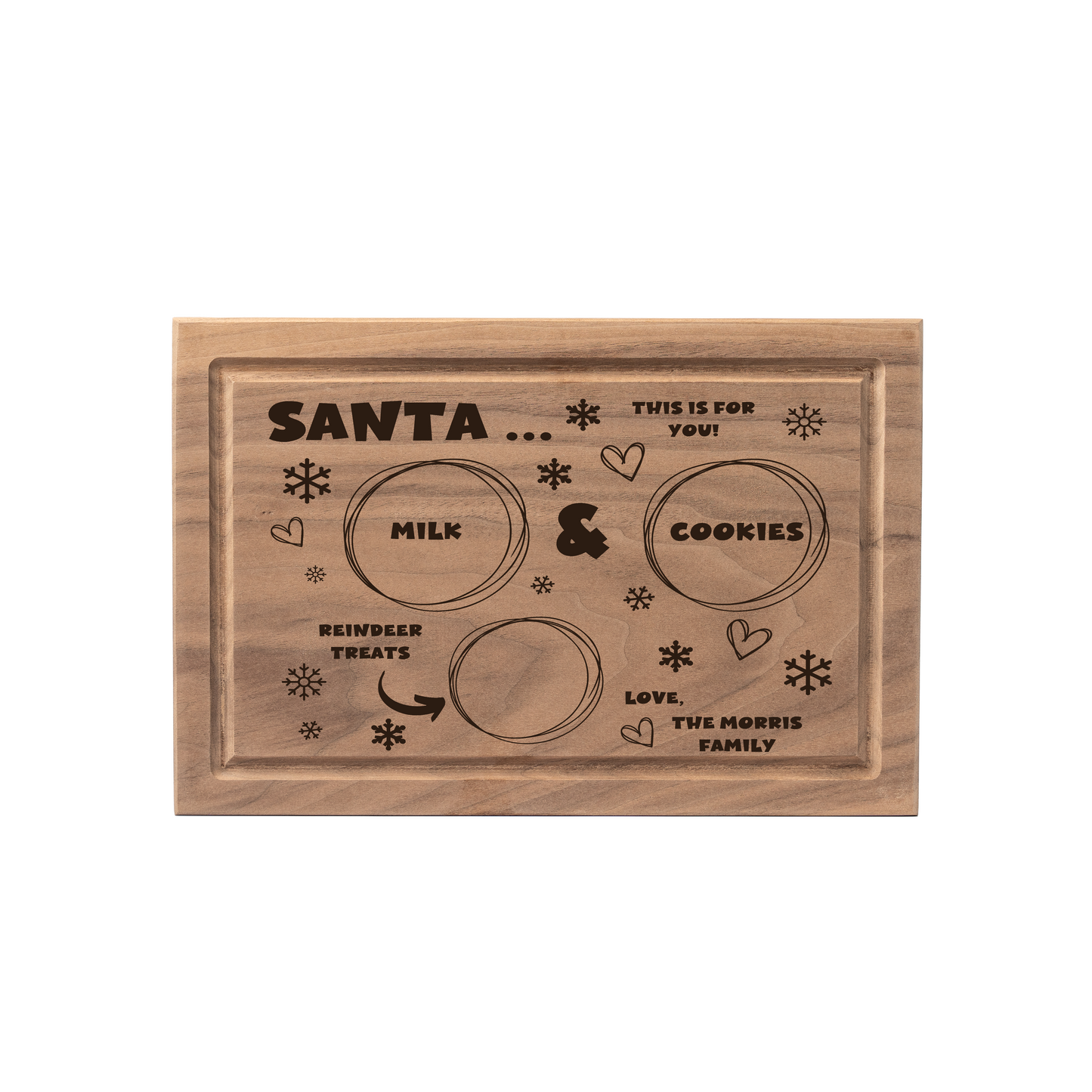Personalized - COOKIES FOR SANTA - Cutting Board