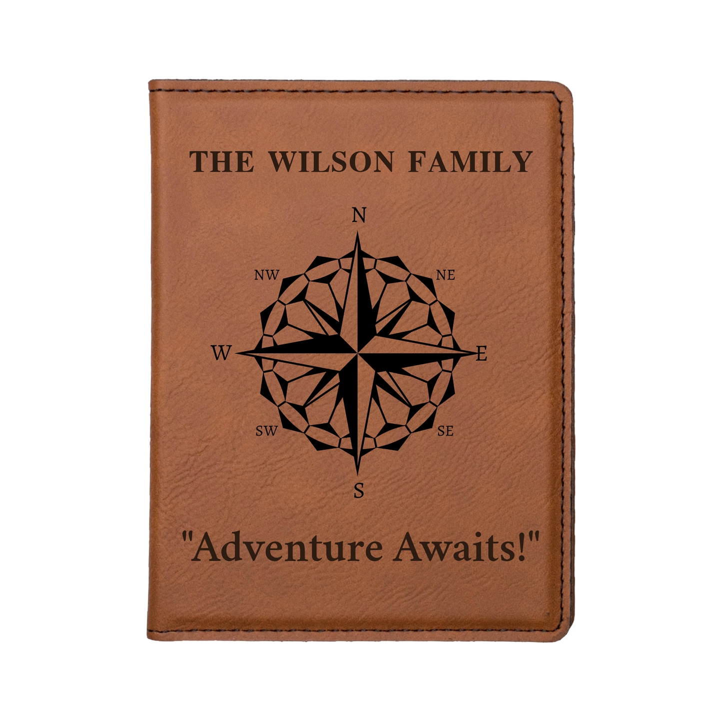 Personalized Leather PASSPORT HOLDER+